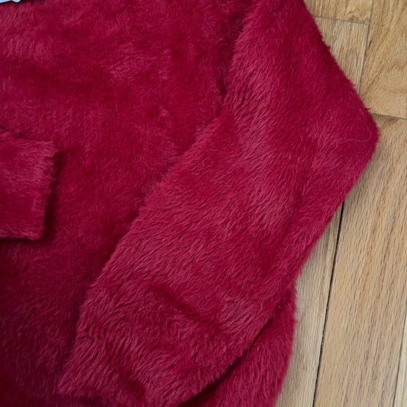 Red Fuzzy Sweater - Picture 4 of 5